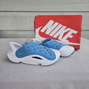Nike Aquaswoosh (PS) Toddler Sandal SZ 12C Blue Dusty White Water FN0876-400